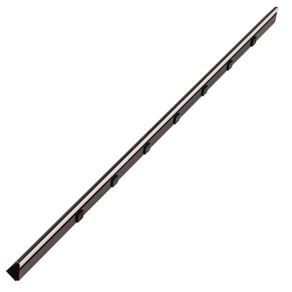 60.5" 30 watt 120 volt Warm White Black Remote Power Series LED Lighted Power Strip
